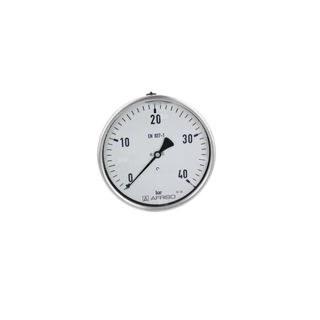 Manometr z rurką Bourdona AFRISO RF glicerynowy 0/40 bar G1/2B ekscentryczne fi 160 mm, kl. 1,0%