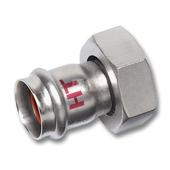 Półśrubunek SANHA NiroSan Press Industry dwuczęściowy, stal nierdzewna, 54 mm x 2 3/8'' (zw x nz)