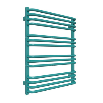 Grzejnik drabinkowy TERMA Alex, podłączenie SX, wym. 760 x 600 mm, kolor niebieski turkusowy RAL5018, moc 481W