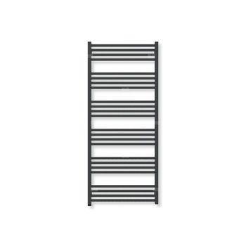 Grzejnik elektryczny TERMA FIONA ONE 1380 x 600 mm, kolor czarny jak kruk mat RAL9005, moc 800 W, podłączenie E8, kabel spiralny z wtyczką