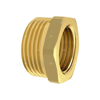 Redukcja nyplowo-mufowa skręcana, GZ/GW 1x⅜ mosiądz