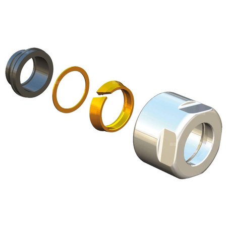 Złącza zaciskowe M 22 x 1,5 - Design – Chrom, przyłącze 15