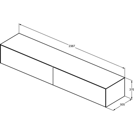 CONCA SZAFK 240X50X37 2 DR+WTOP NOC SMOK