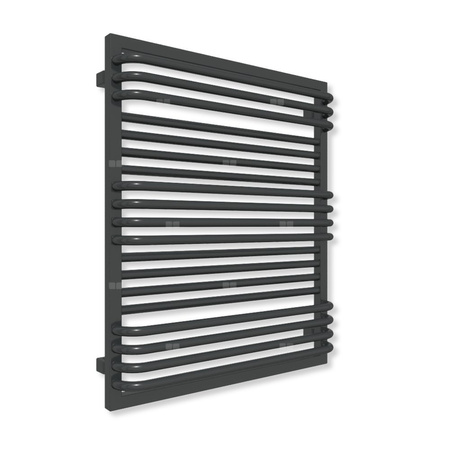 Grzejnik drabinkowy TERMA POC 2, podłączenie Z1, wym. 840 x 700 mm, kolor czarny jak kruk soft (farba), moc 690W