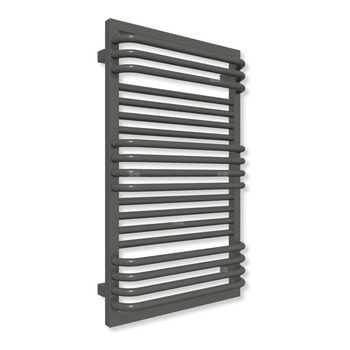 Grzejnik elektryczny TERMA POC 2 840 x 500 mm, kolor szary ciemny RAL7022, moc 600 W, podłączenie E1, kabel spiralny z wtyczką czarny