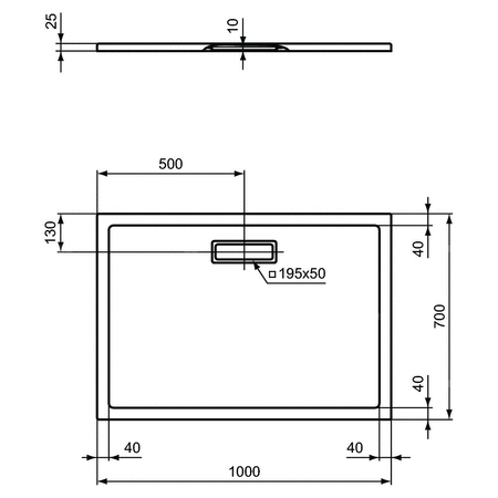 ULTRAFLAT NEW BRODZIK 100X70 PROS. SILK