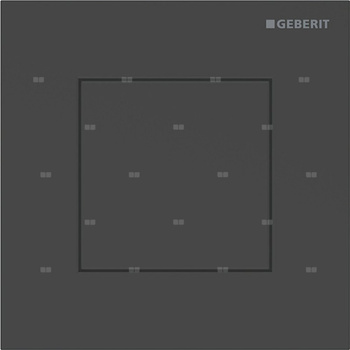 Pneumatyczny zawór spłukujący Geberit do pisuaru, ręczny, Typ 40, stal nierdzewna czarny, prostokątny