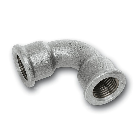 Łuk 90' SANHA 2#, żeliwo (cynk/nikiel) (ocynk), 1 1/2'' (GW)