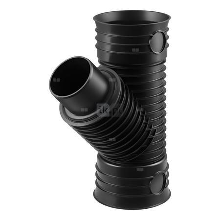 Trójnik MAGNAPLAST MAGNACOR MCEA-KG 45' PP DN 250 x DN 250 x DN 250 (ww x ww x wz), kolor czarny