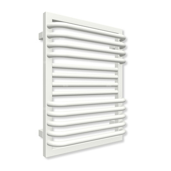 Grzejnik elektryczny TERMA POC 2 600 x 450 mm, kolor biały soft, moc 300 W, podłączenie E1, kabel prosty bez wtyczki z maskownicą biały