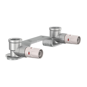 Podwójny uchwyt do ściany Push – gwint wewnętrzny 1/2"-16x2, rozstaw 150mm - 1/2"-16x2 PUSH