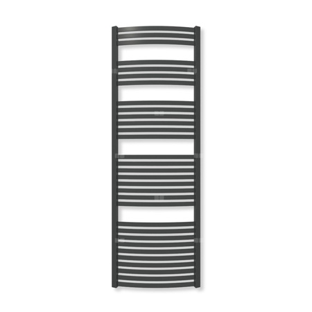 Grzejnik drabinkowy TERMA DEXTER, podłączenie ZS, wym. 1760 x 600 mm, kolor czarny jak kruk soft (farba), moc 906W