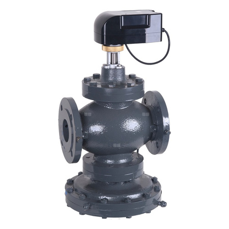 Zawór Kombi-QM, DN250, 65…400kPa, 50000…500000l/h, z siłownikiem 24V (sygnał: 0-10V, ON/OFF, 3-pkt)