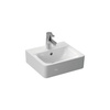 Umywalka do rąk 400x360x160 mm, 1 otwór na baterię, z przelewem - CONNECT