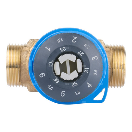 Zawór regulacyjny termostatyczny do wody ciepłej AFRISO ATM 341 mosiądz GZ 3/4'', DN 15, zakres temp. 20-43'C, Kvs 1.6 m3/h, maksymalna temperatura 90'C, maksymane ciśnienie 10 bar