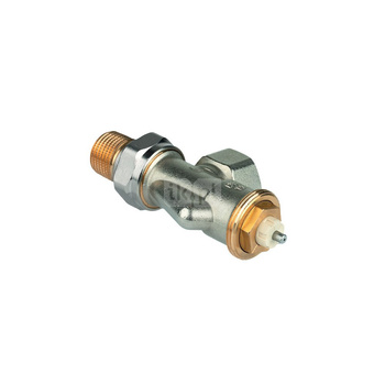 Zawór termostatyczny, osiowy, wkładka SX, 1/2", gwint wewnętrzny, ze złączką do grzejnika z uszczelnieniem metal-metal