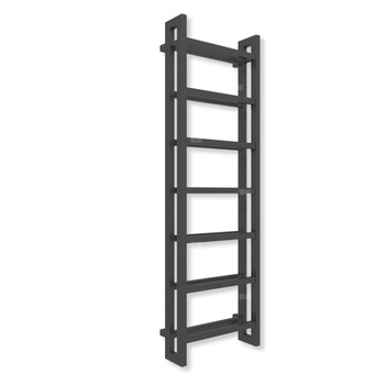 Grzejnik elektryczny TERMA STAND E 1610 x 500 mm, kolor czarny jak kruk soft, moc 800 W, podłączenie E8, kabel spiralny z wtyczką czarny