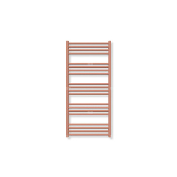 Grzejnik elektryczny TERMA FIONA 1140 x 530 mm, kolor soft 3012, moc 600 W, podłączenie E8, kabel prosty bez wtyczki z maskownicą czarny