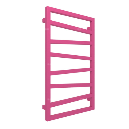 Grzejnik drabinkowy TERMA ZIGZAG, podłączenie SX, wym. 835 x 500 mm, kolor telemagenta soft RAL4010, moc 300W