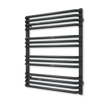 Grzejnik drabinkowy TERMA ALEX, podłączenie Z8, wym. 760 x 600 mm, kolor czarny jak kruk mat RAL9005 (farba), moc 481W