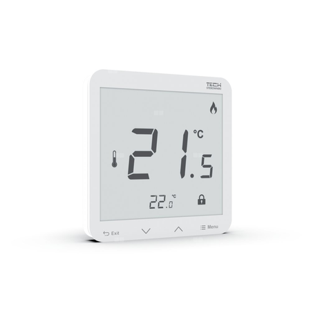 Bezprzewodowy regulator pokojowy zasilany 230V dopuszkowy biały, model R-8pz PLUS