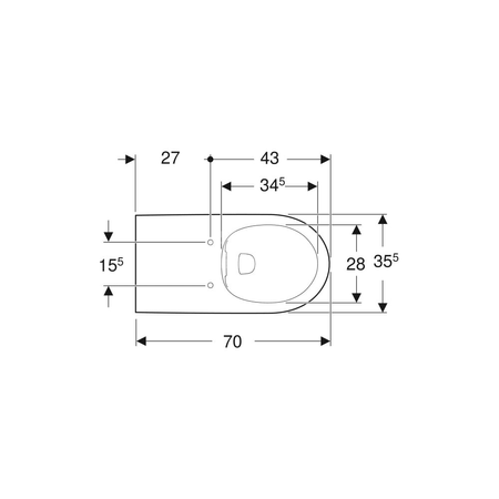 Deska sedesowa Geberit Selnova Comfort bez barier, antybakteryjna, mocowanie od góry: Wolne opadanie=Nie, Zawiasy wypinane=Nie, Mocowanie=Od góry, Biały