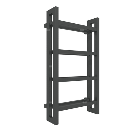 Grzejnik elektryczny TERMA STAND E 500 x 920 mm, kolor czarny jak kruk RAL9005, moc 400 W, podłączenie E1, kabel spiralny z wtyczką czarny