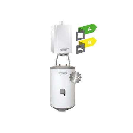 Pakiet - Kocioł gazowy jednofunkcyjny DE DIETRICH MCR3 evo 15T kondensacyjny wiszący 6.1 - 15.8 kW + RegulatoriSense + Zasobnik c.w.uAQUAvie100