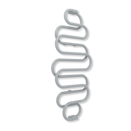 Grzejnik elektryczny TERMA PERŁA E 1360 x 500 mm, kolor pastelowy niebieski, moc 284 W, podłączenie EX, kabel spiralny z wtyczką biały