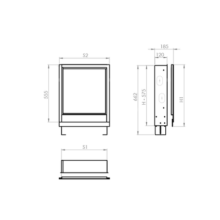 Szafka podtynkowa z maskownicą 1095/120/575 dla 16 ob.