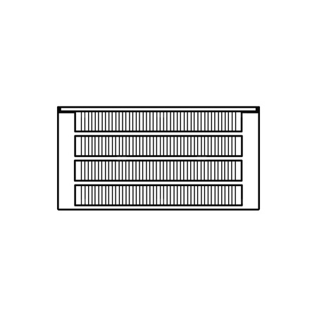 Konwektor Kermi Kon m. Str. Typ44 BH210x255x3800mm QN7262, weiß, 6bar, o. Abd., AB Uni.