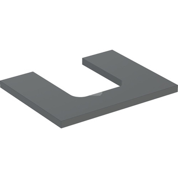 Blat pod umywalkę Geberit ONE z wycięciem, do umywalki nablatowej w kształcie misy: B=59.8cm, Lava, Lakierowany matowy, Przekrój=Na środku