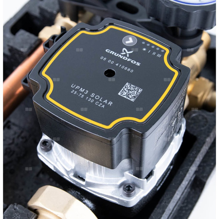 Grupa pompowa AFRISO PrimoSol 130-4 GZ 3/4'' x 3/4'', z izolacją Grundfos UPM 3 Solar 25-75/130 mm