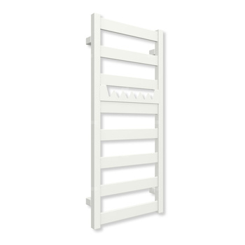 Grzejnik elektryczny TERMA VIVO 910 x 400 mm, kolor biały soft, moc 300 W, podłączenie E8, kabel prosty bez wtyczki z maskownicą