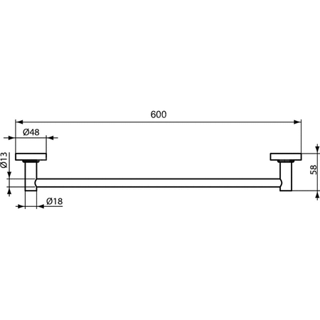 IOM RELING NA RĘCZNIK 600MM