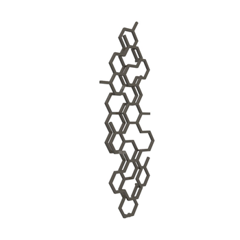 Grzejnik drabinkowy TERMA HEX, podłączenie ZX, wym. 1700 x 573 mm, kolor afrykański brąz