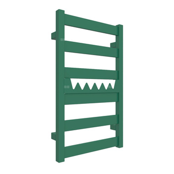 Grzejnik drabinkowy TERMA VIVO, podłączenie SX, wym. 670 x 400 mm, kolor zielony turkusowy RAL6016 (farba), moc 230W