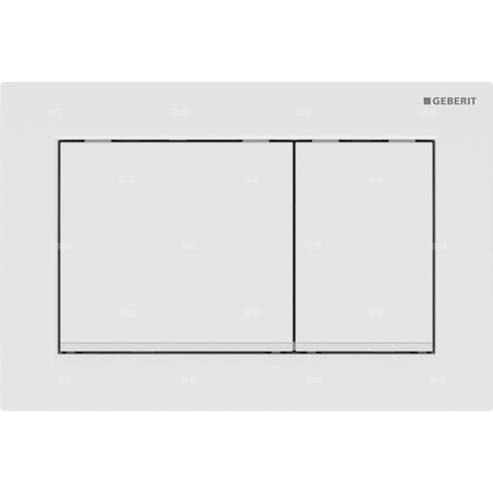 Przycisk uruchamiający Geberit Omega20, przedni/górny, biały-biały mat-biały, prostokątny