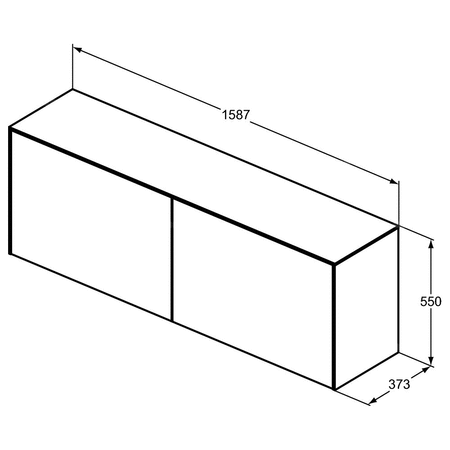 CONCA SZAFK 160X37X55 2 DR+WTOP NOC SNMT
