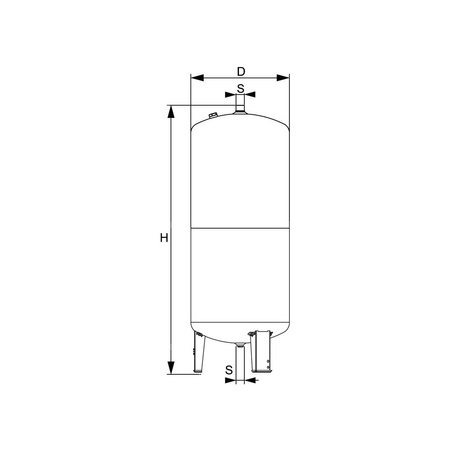 Naczynie wzbiorcze stojące PNEUMATEX (IMI HYDRONIC) Aquapresso AUF 140.10, pojemność 140 l, 10 bar / 120'C, kolor niebieski, do instalacji C.W.U.