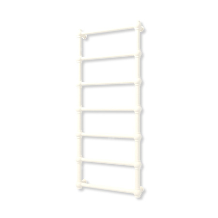 Grzejnik elektryczny TERMA RETRO 1170 x 500 mm, kolor biały RAL9010, moc 200 W, podłączenie E1, kabel prosty bez wtyczki z maskownicą czarny