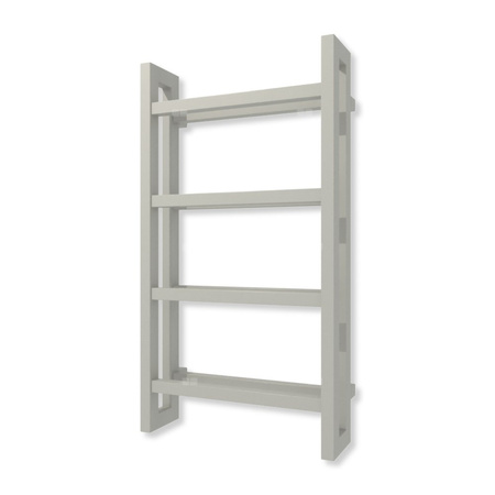 Grzejnik drabinkowy TERMA STAND, podłączenie SX, wym. 920 x 500 mm, kolor srebrny mat (farba), moc 486W