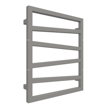 Grzejnik drabinkowy TERMA ZIGZAG, podłączenie Z8, wym. 600 x 500 mm, kolor ciemne aluminium metaliczny RAL9007, moc 248W