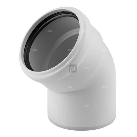 Kolano 15' MAGNAPLAST SKOLAN safe dBB, PP (biały), DN 200 (wz x ww), do kanalizacji