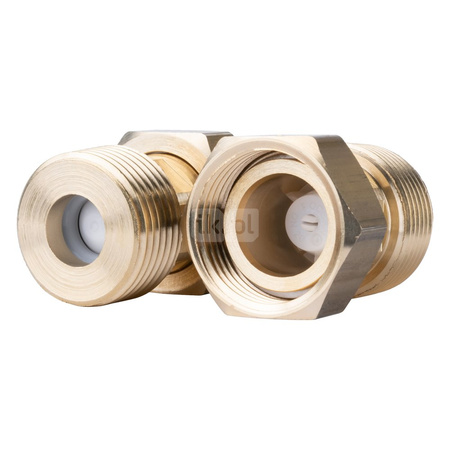 Zawór regulacyjny termostatyczny do wody ciepłej AFRISO ATM 561 ze śrubunkami mosiądz GZ 1'', DN 20, zakres temp. 20-43'C, Kvs 2.5 m3/h, maksymalna temperatura 90'C, maksymane ciśnienie 10 bar