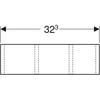 Geberit Smyle Square Wkład do szuflady, podział w kształcie litery H, do szuflady dolnej, B32.3cm, H9.8cm, T20cm, lava