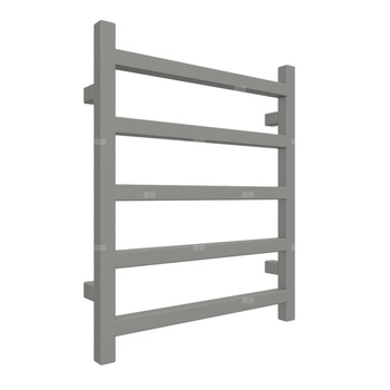 Grzejnik drabinkowy TERMA SIMPLE, podłączenie SX, wym. 600 x 500 mm, kolor ciemne aluminium metaliczny RAL9007, moc 217W