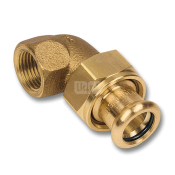 Śrubunek 45' SANHA PURAPRESS trzyczęściowy, Cu, 28 mm x 1'' (zw x GW)