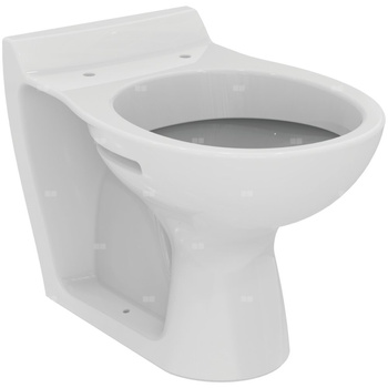 Miska WC stojąca IDEAL STANDARD CONTOUR 21 porcelana szklista biała, odpływ mocowane ściśle, przylegające do ściany
