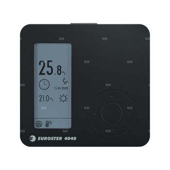 Regulator temperatury Euroster E4040, kolor czarny